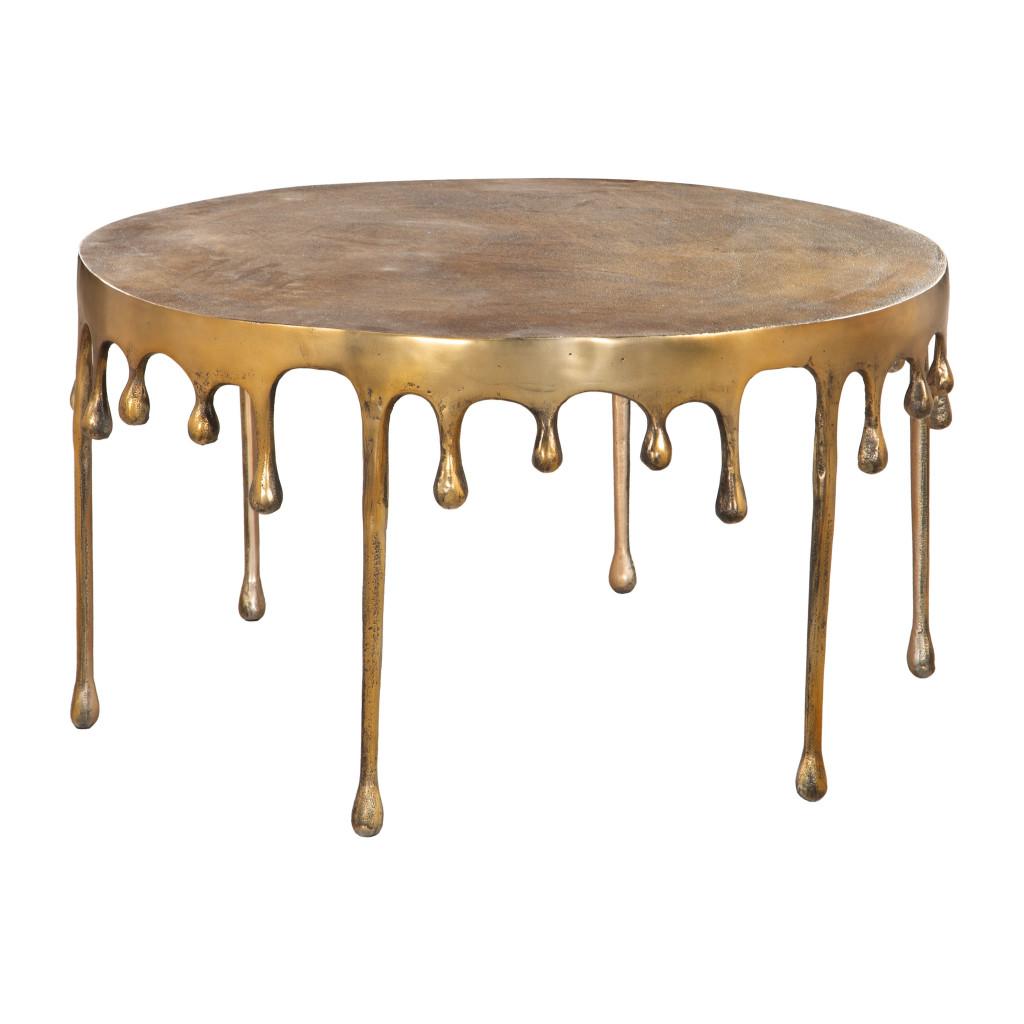 ZUO Drip Coffee Table Antique Brass