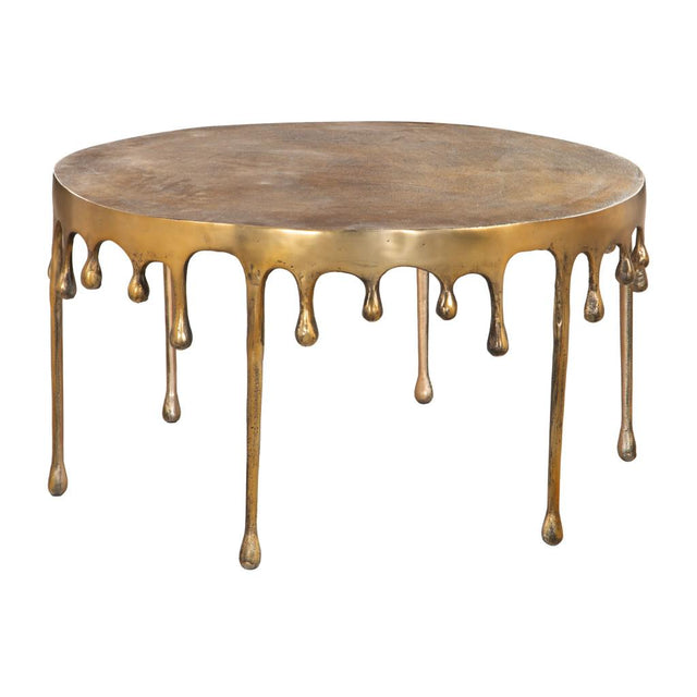 ZUO Drip Coffee Table Antique Brass