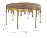 ZUO Drip Coffee Table Antique Brass