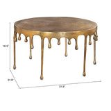 ZUO Drip Coffee Table Antique Brass