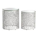 ZUO Reden Side Table Set (2-Piece) Silver
