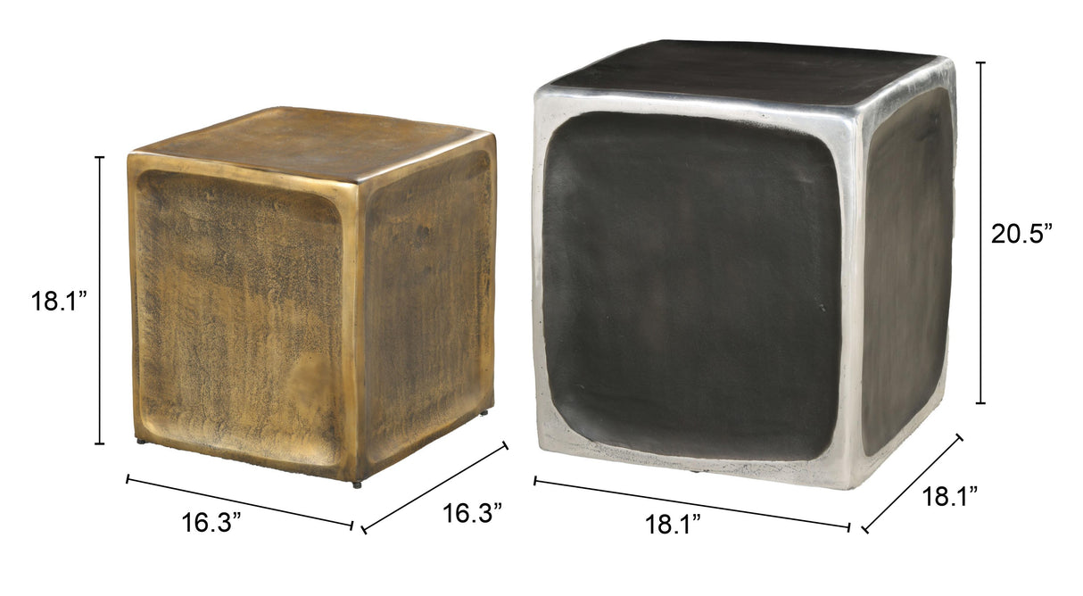 ZUO Brics Side Table Set (2-Piece) Multicolor