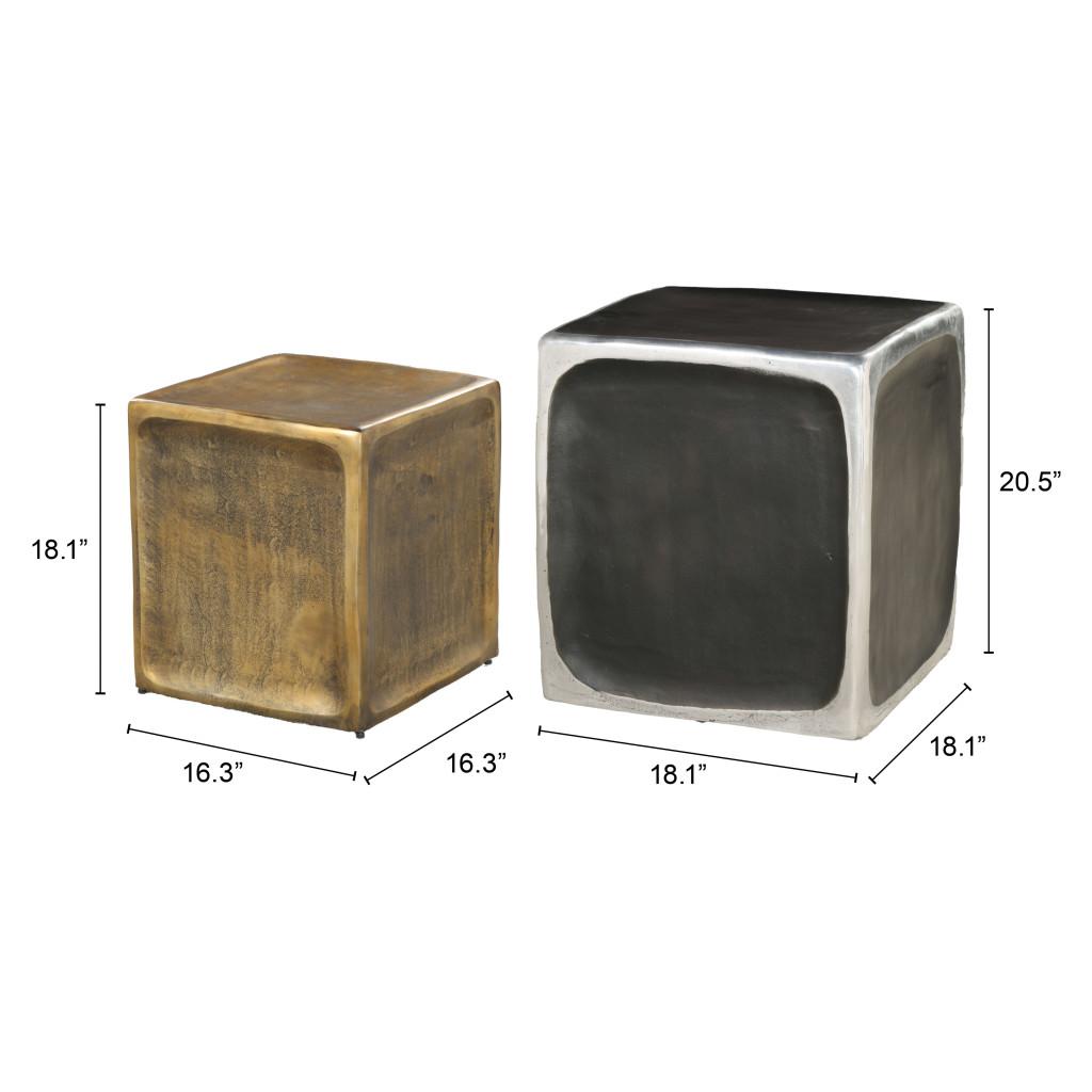 ZUO Brics Side Table Set (2-Piece) Multicolor