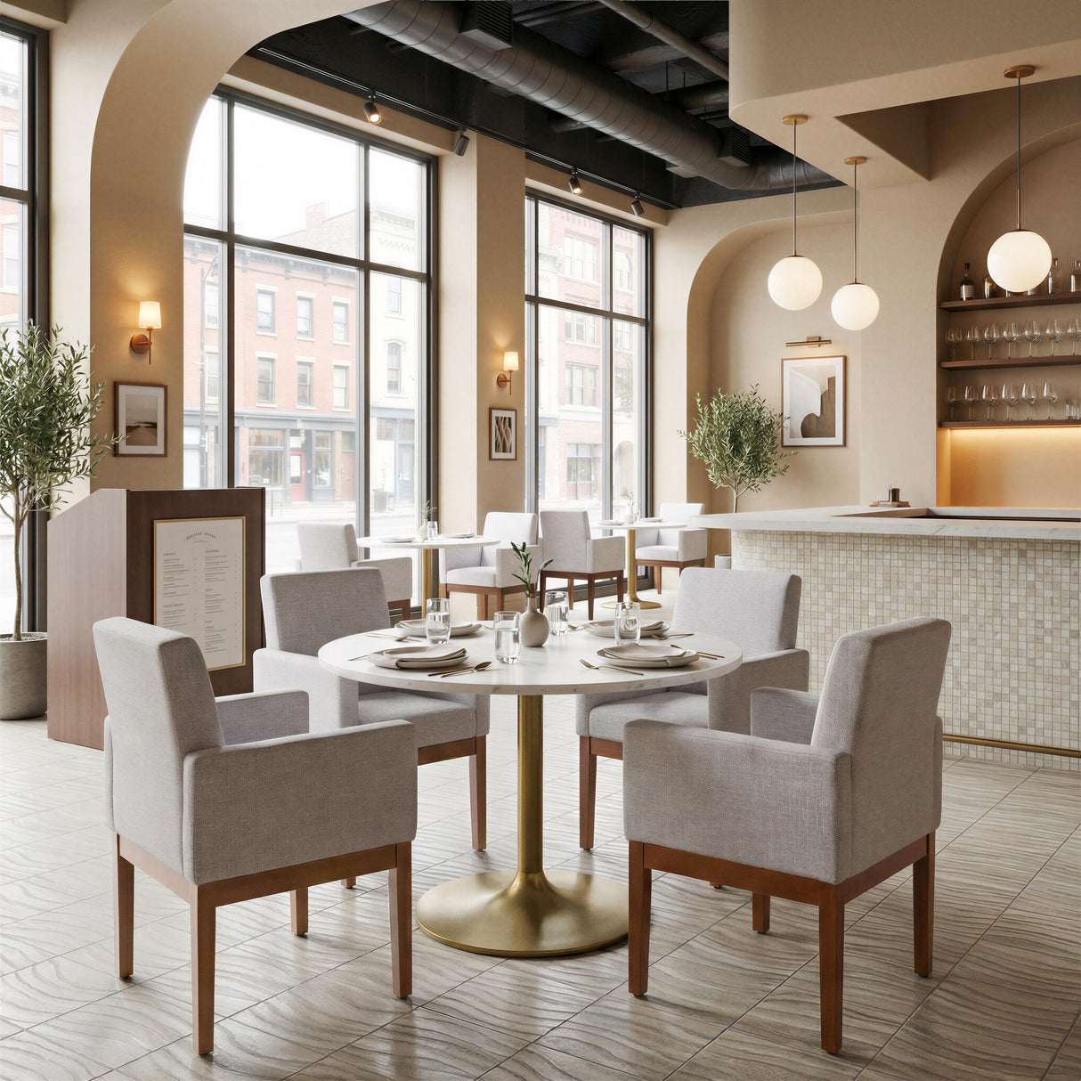 ZUO Senzil Dining Chair Ivory