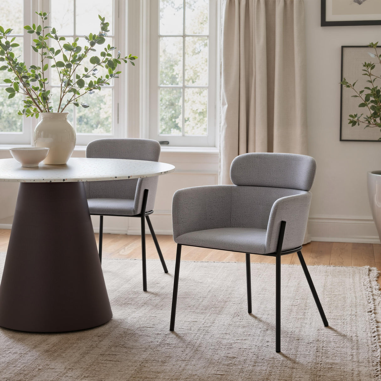 ZUO Bremor Dining Chair (Set of 2) Slate Gray