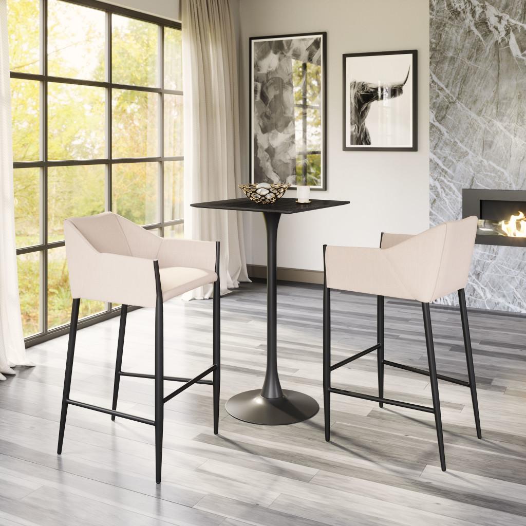 ZUO Andover Barstool Beige