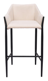 ZUO Andover Barstool Beige