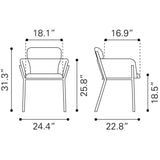 ZUO Bremor Dining Chair (Set of 2) Beige