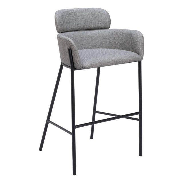 ZUO Bremor Barstool Slate Gray