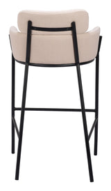 ZUO Bremor Barstool Beige