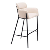 ZUO Bremor Barstool Beige