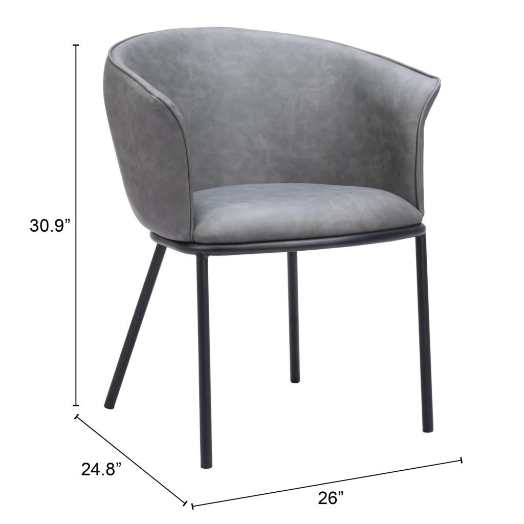 ZUO Garston Dining Chair Gray