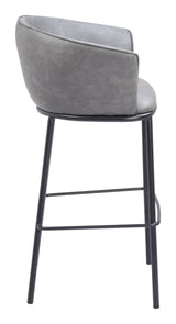 ZUO Garston Barstool Gray