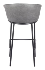 ZUO Garston Barstool Gray