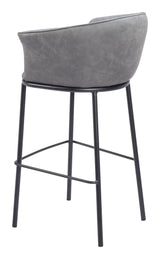 ZUO Garston Barstool Gray