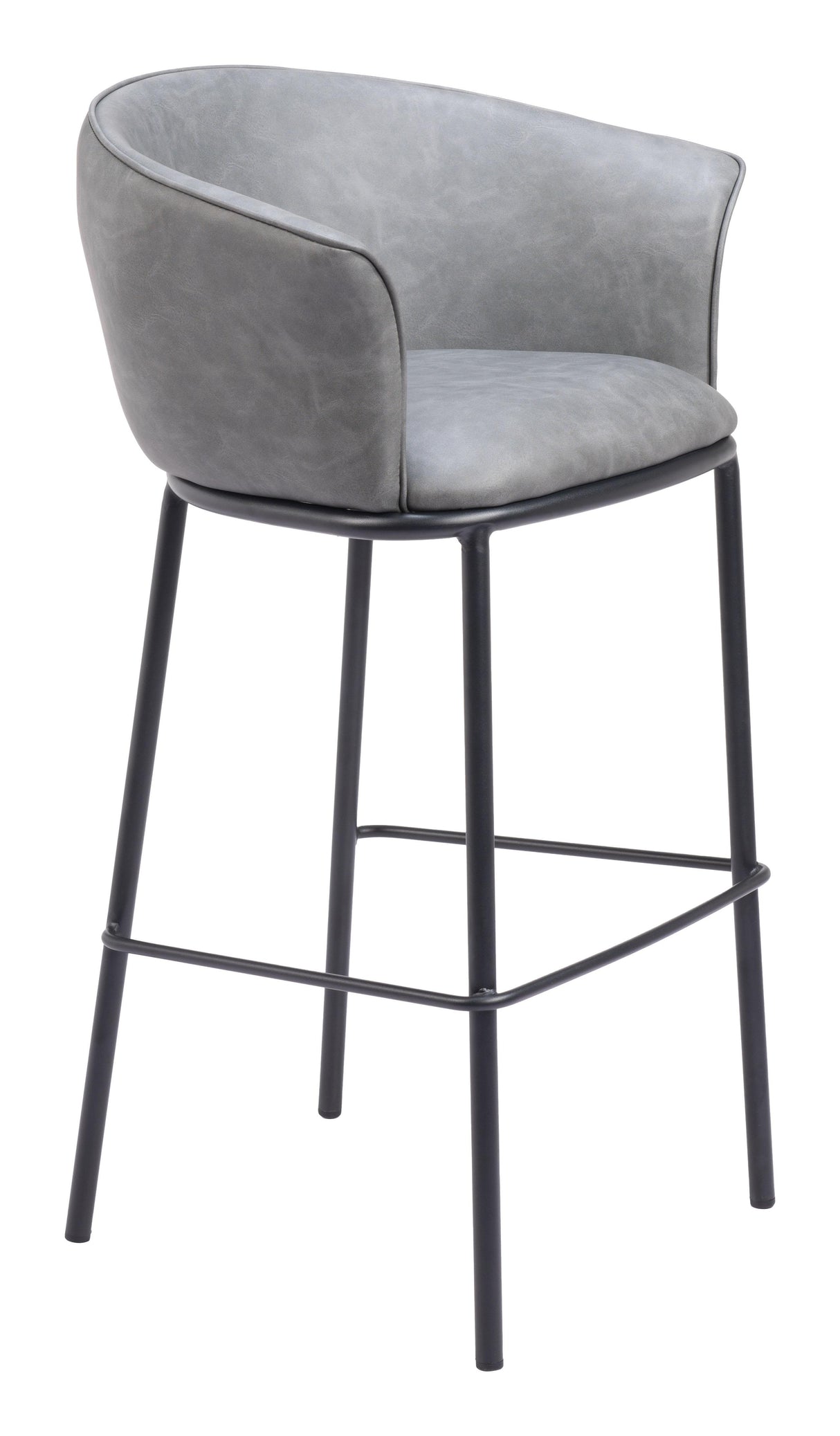 ZUO Garston Barstool Gray