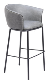 ZUO Garston Barstool Gray