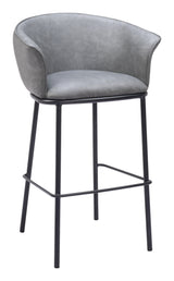 ZUO Garston Barstool Gray