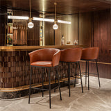 ZUO Garston Barstool Brown