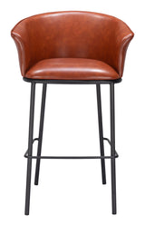 ZUO Garston Barstool Brown