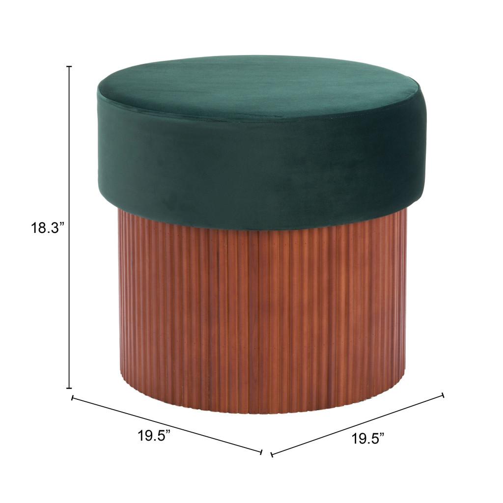 ZUO Boto Storage Ottoman Green