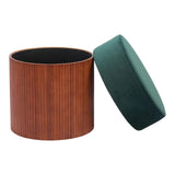 ZUO Boto Storage Ottoman Green