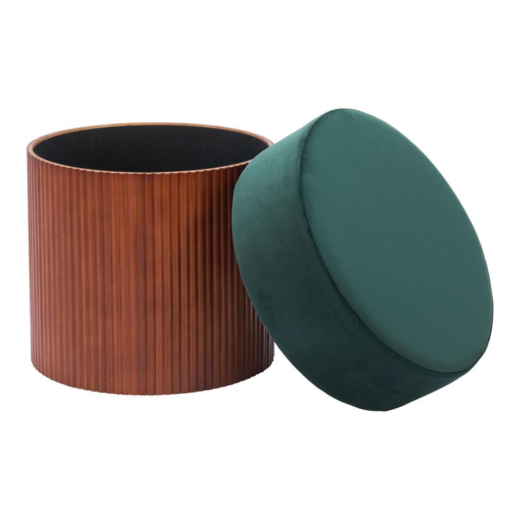 ZUO Boto Storage Ottoman Green