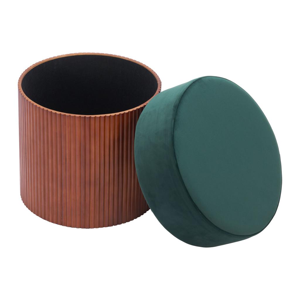 ZUO Boto Storage Ottoman Green