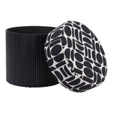 ZUO Boto Storage Ottoman Black & White
