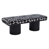 ZUO Botoia Bench Black & White
