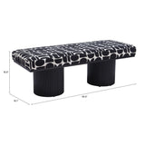 ZUO Botoia Bench Black & White