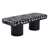 ZUO Botoia Bench Black & White