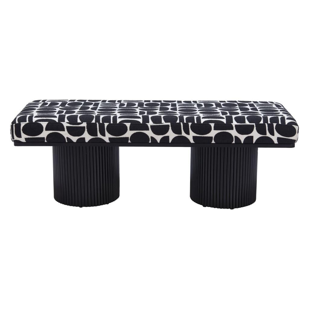 ZUO Botoia Bench Black & White