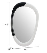 ZUO Muna Mirror White & Black