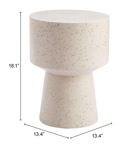 ZUO Masko Side Table Beige