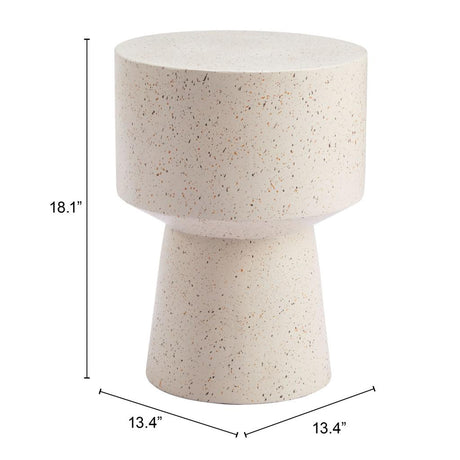 ZUO Masko Side Table Beige