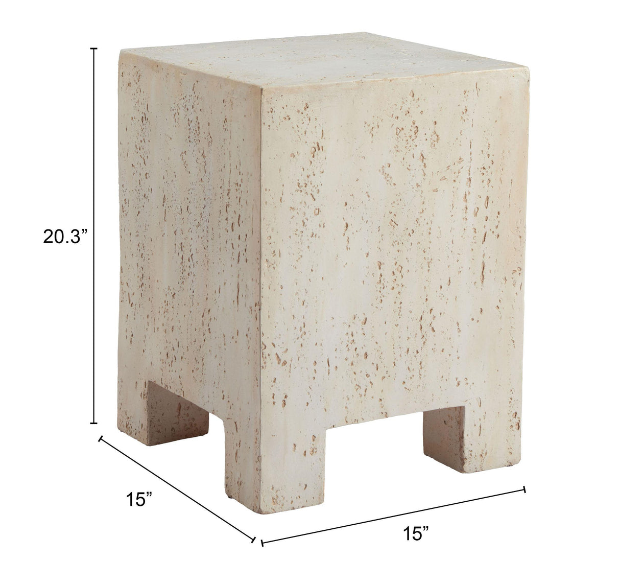 ZUO Kitara Side Table Beige