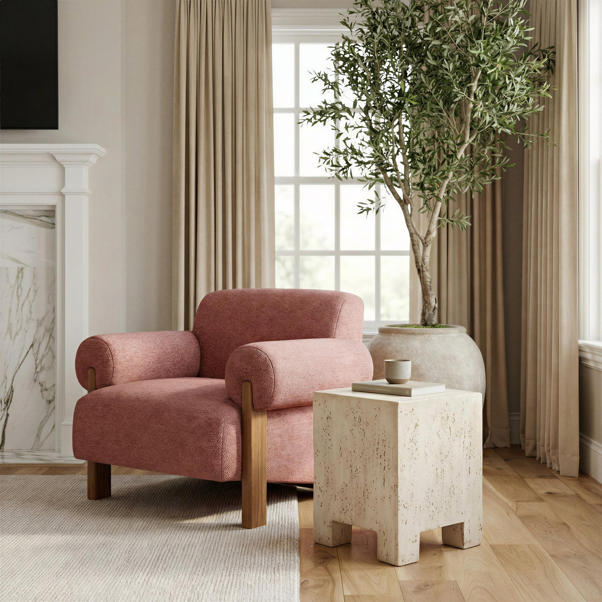 ZUO Kitara Side Table Beige
