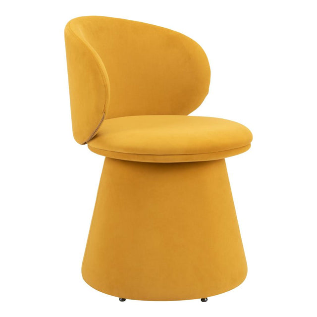 ZUO Oblic Swivel Dining Chair Orange