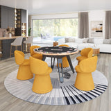 ZUO Oblic Swivel Dining Chair Orange