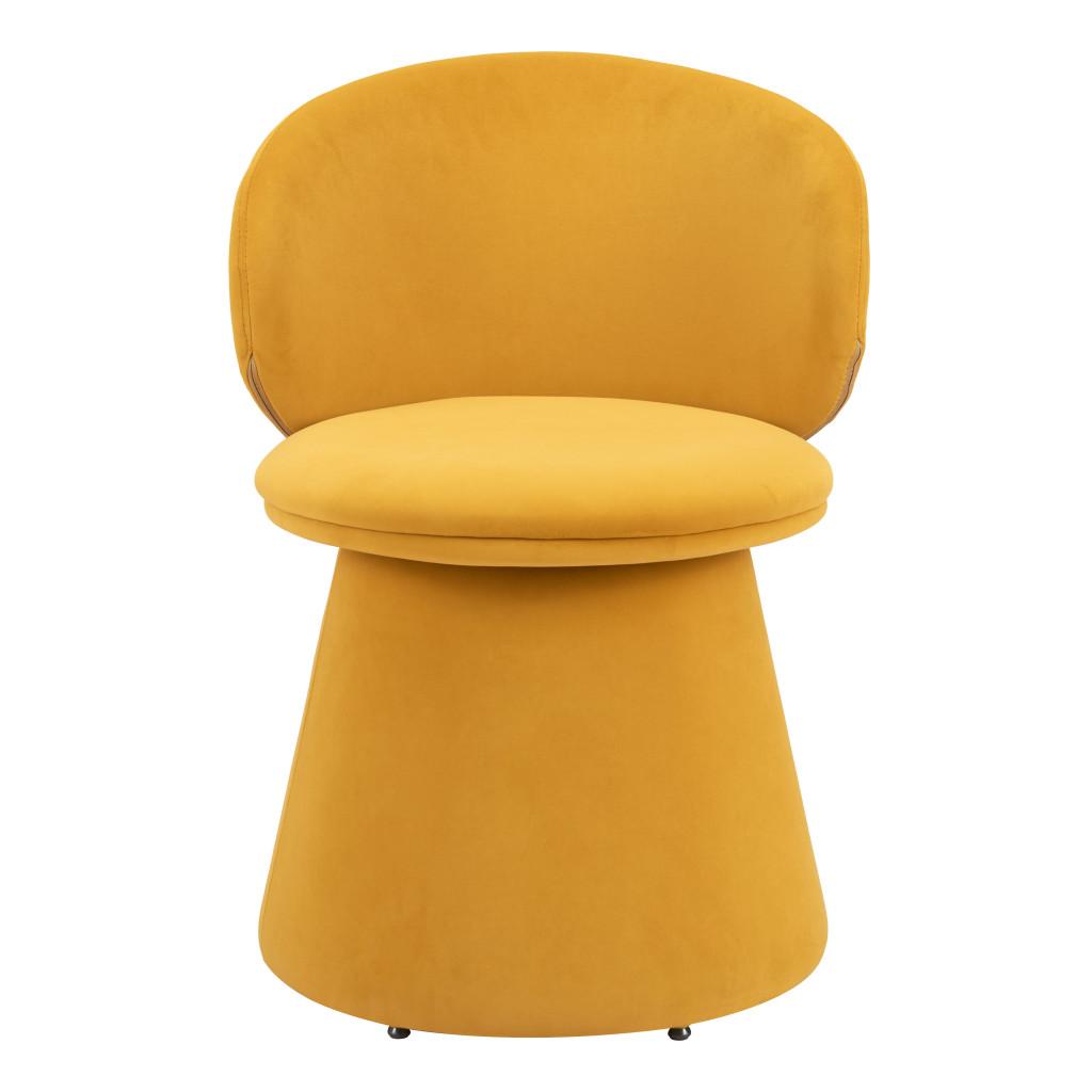 ZUO Oblic Swivel Dining Chair Orange