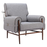 ZUO Klem Accent Chair Gray