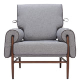 ZUO Klem Accent Chair Gray