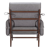 ZUO Klem Accent Chair Gray