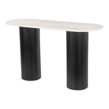 ZUO Izola Console Table White & Black