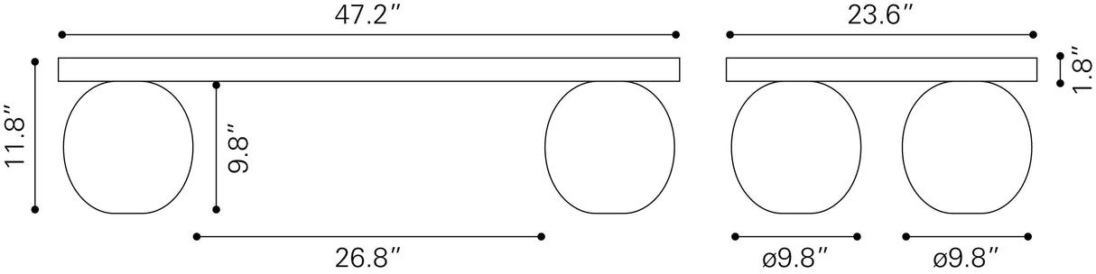 ZUO Camakat Coffee Table Natural