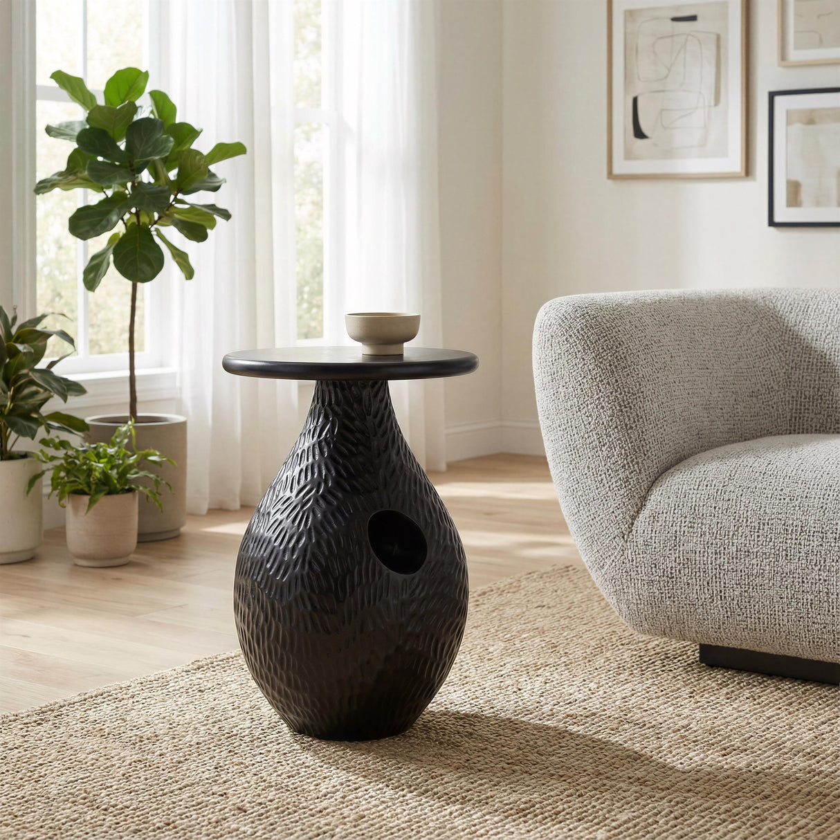 ZUO Piho Side Table Black