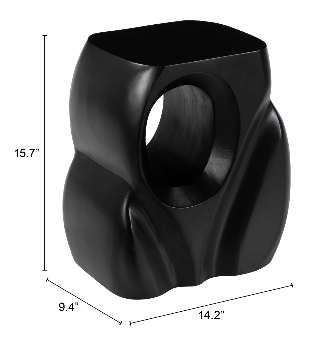 ZUO Trung Side Table Black