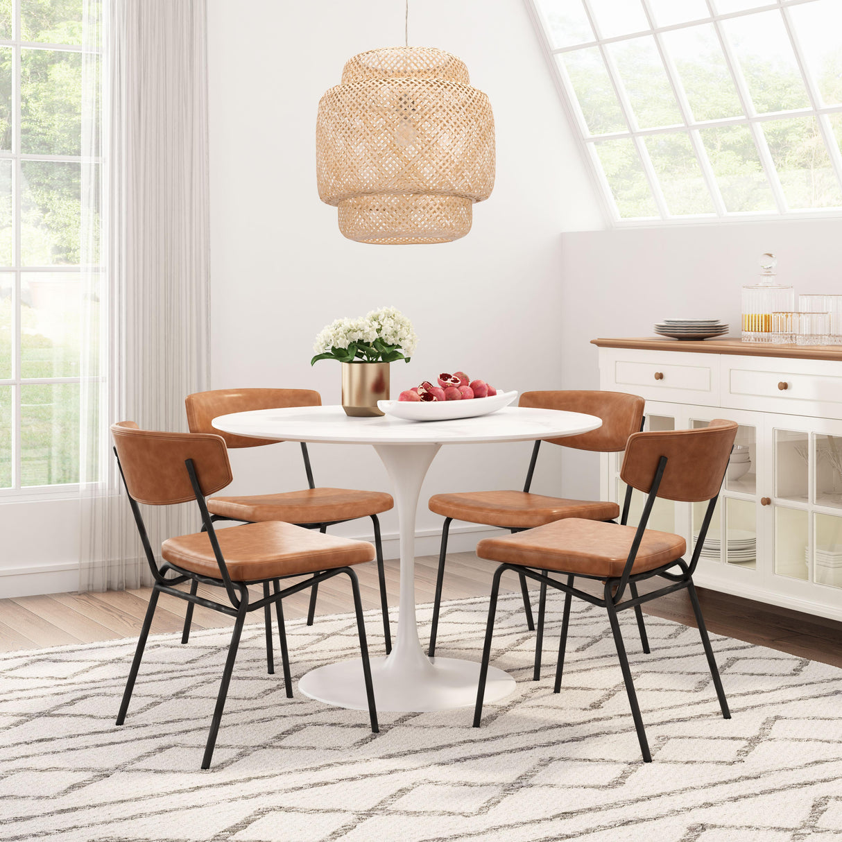 ZUO Charon Dining Chair (Set of 2) Vintage Brown