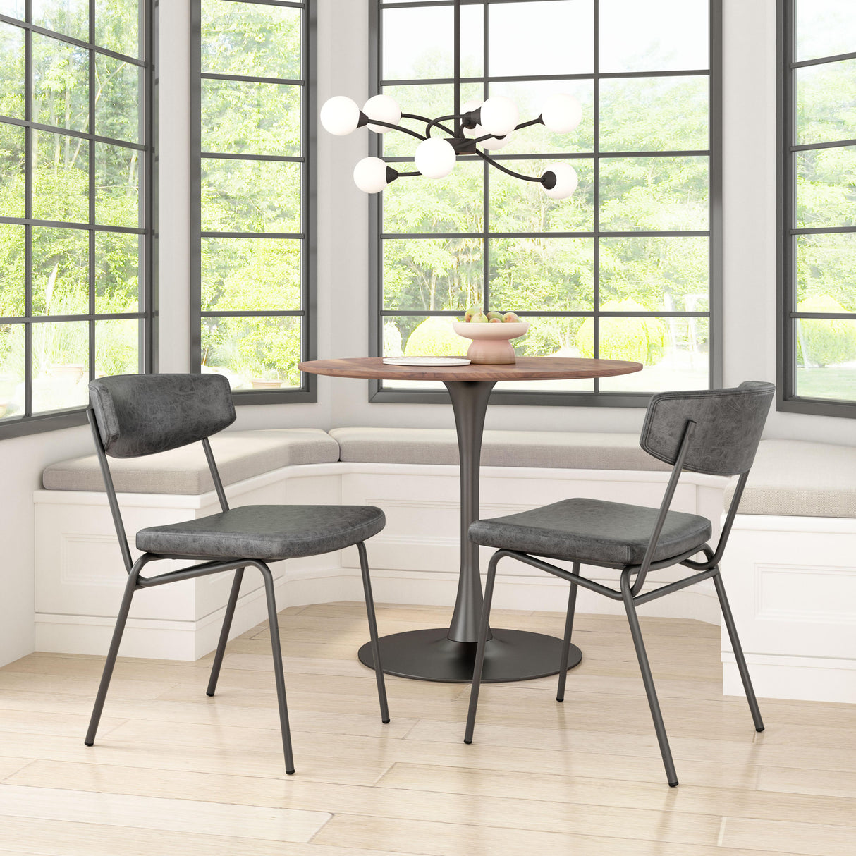 ZUO Charon Dining Chair (Set of 2) Vintage Black
